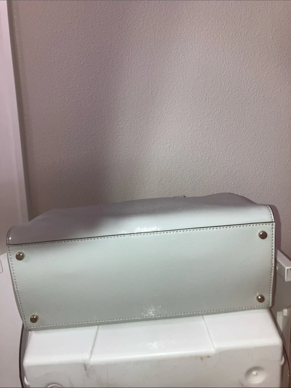 Kate Spade Gray Patent Leather Satchel L